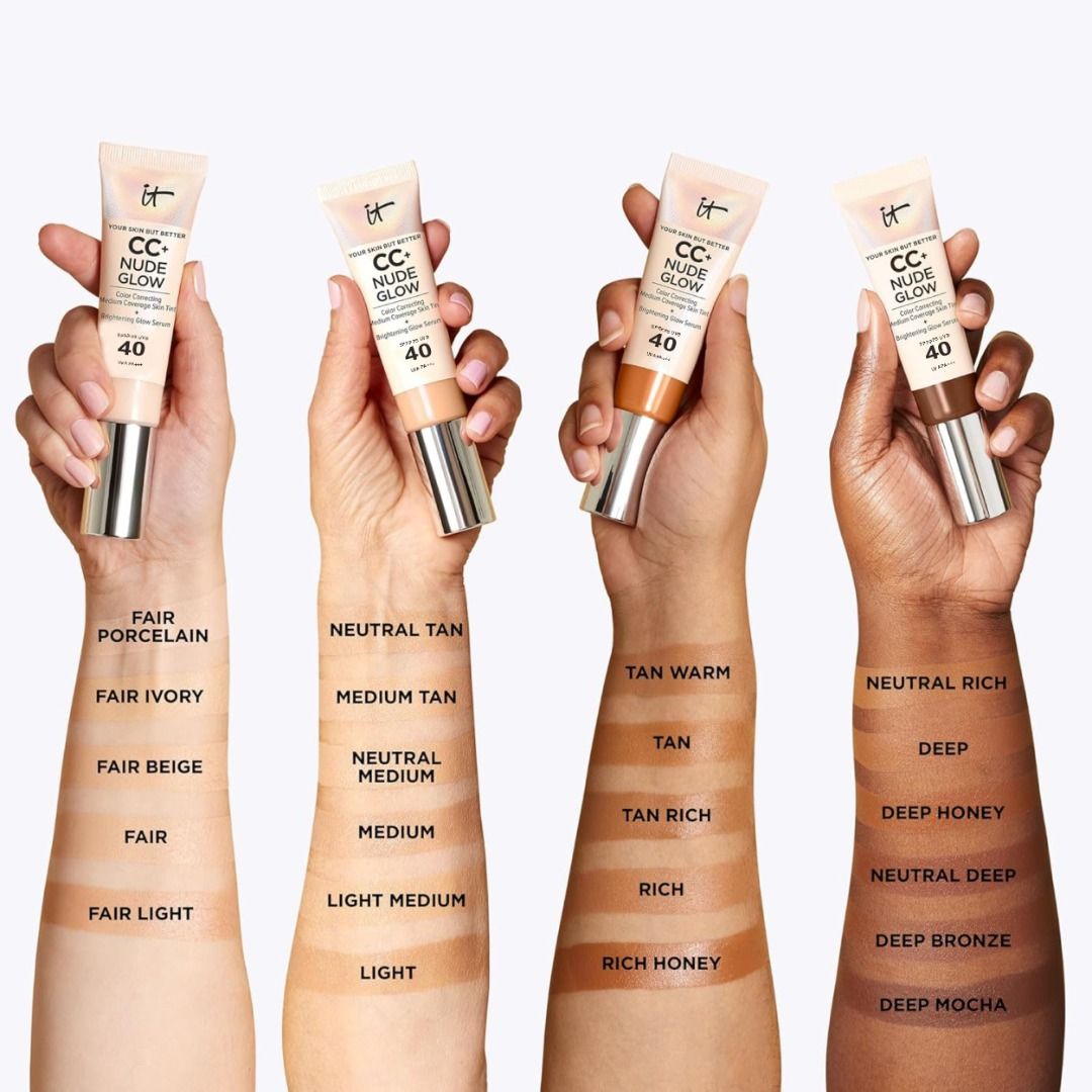 IT Cosmetics CC Nude Glow Lightweight Foundation Glow Serum With SPF 40 With Niacinamide