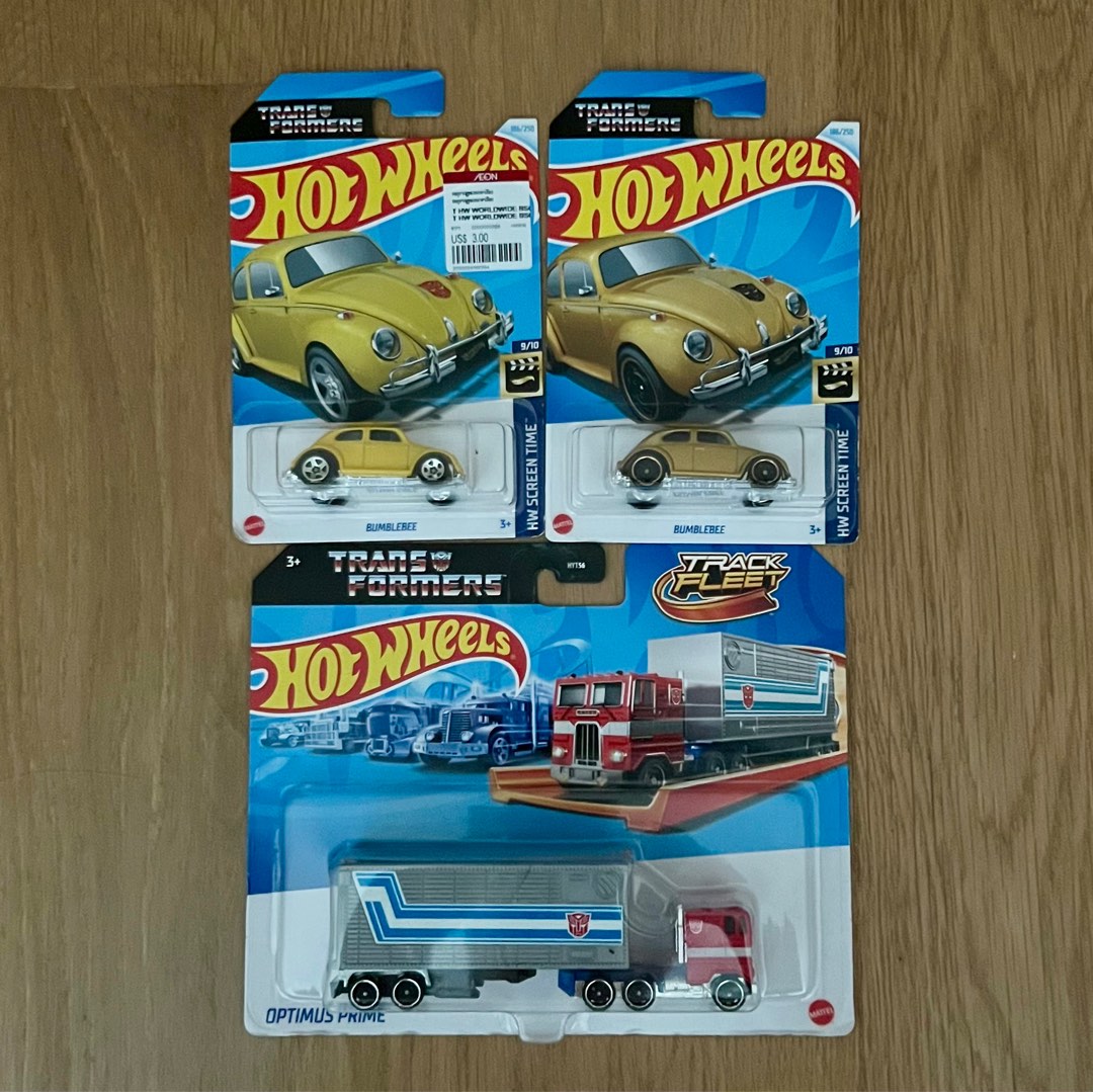 Hot Wheels Transformers Optimus Prime 2024 Track Fleet Bumblebee 2024 HW Screen Time 9 10