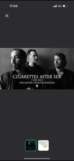 Cigarettes After Sex Standing Pen Tickets Tickets Vouchers Event