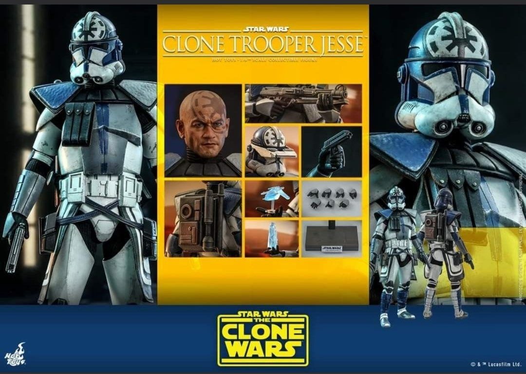 全新 Hottoys TMS064 Star Wars The Clone Wars 1 6 Clone Trooper Jesse 星救大戰 hot toys 興趣及遊戲 玩具