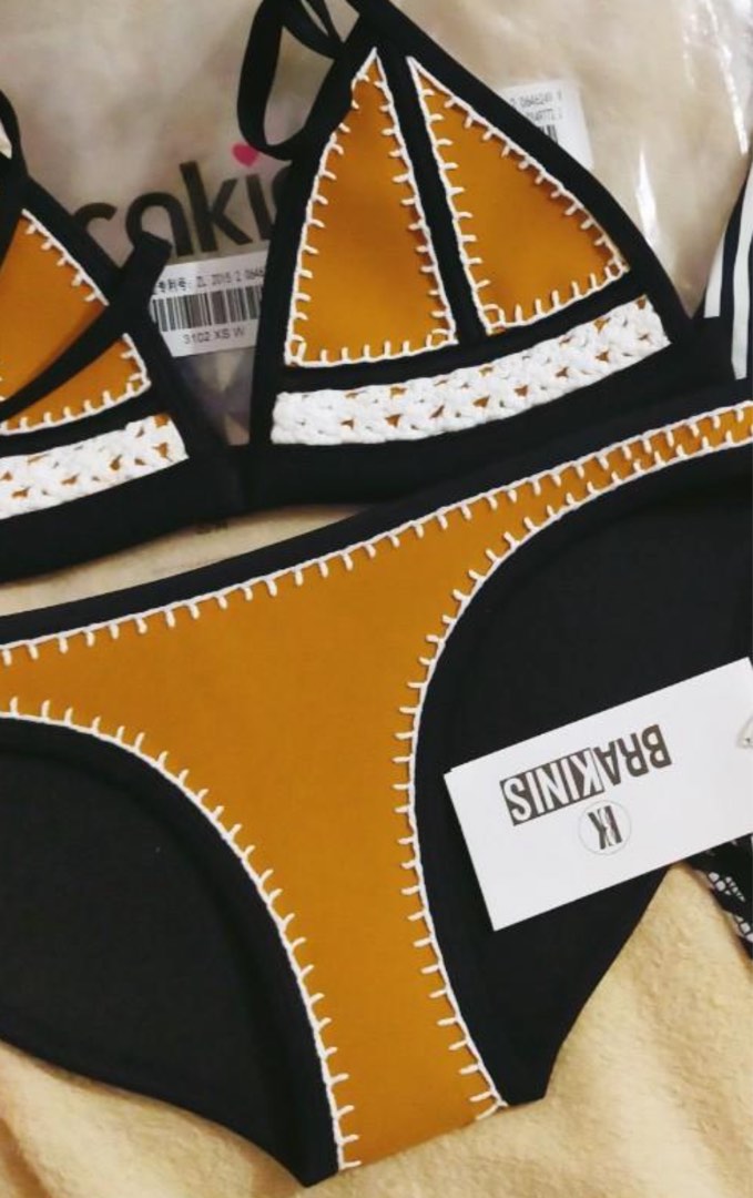 BRAKINI Neoprene Two Piece Bikini Women S Fashion Swimwear Bikinis Swimsuits On Carousell