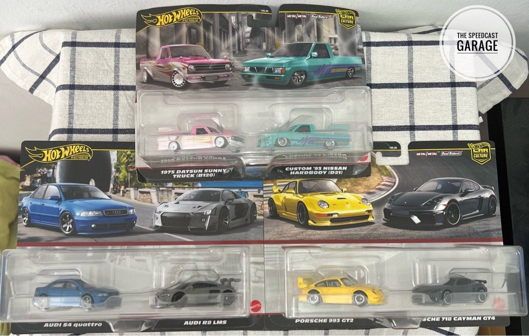 Hot Wheels Car Culture Packs Set Twin Pack Nissan Set Audi Set Porsche Set Hobbies Toys