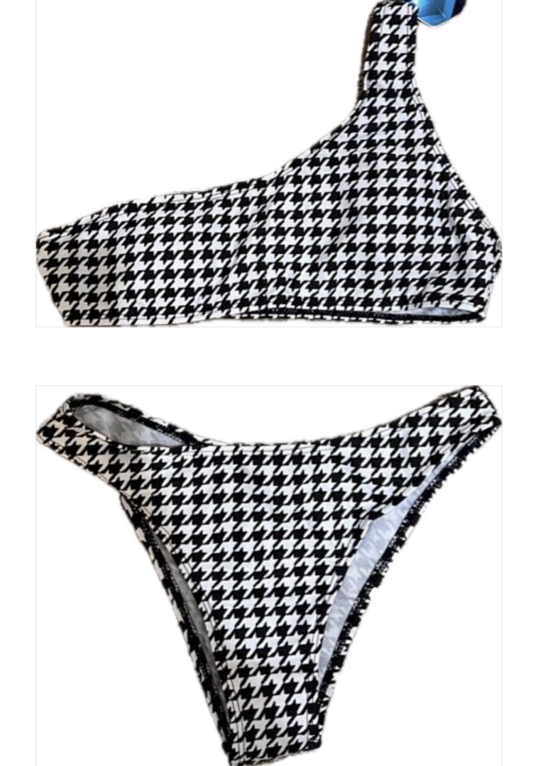 Black And White Bikini Two Piece Women S Fashion Swimwear Bikinis Swimsuits On Carousell
