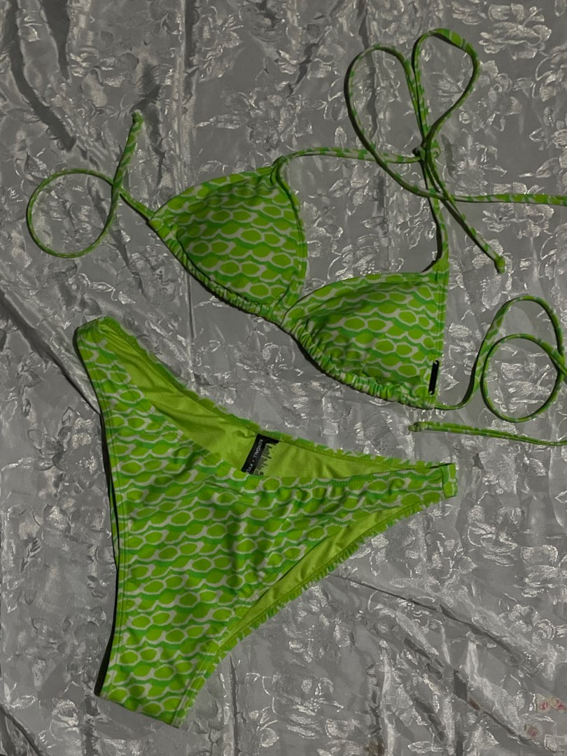 Kendall And Kylie Two Piece Green Lime Kiwi Bikini Swimsuit Women S Fashion Swimwear Bikinis