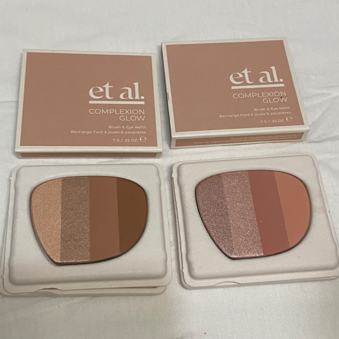 Et Al Complexion Glow Blush And Eye Refill Shades Rose Glow And Nude Glow Beauty Personal