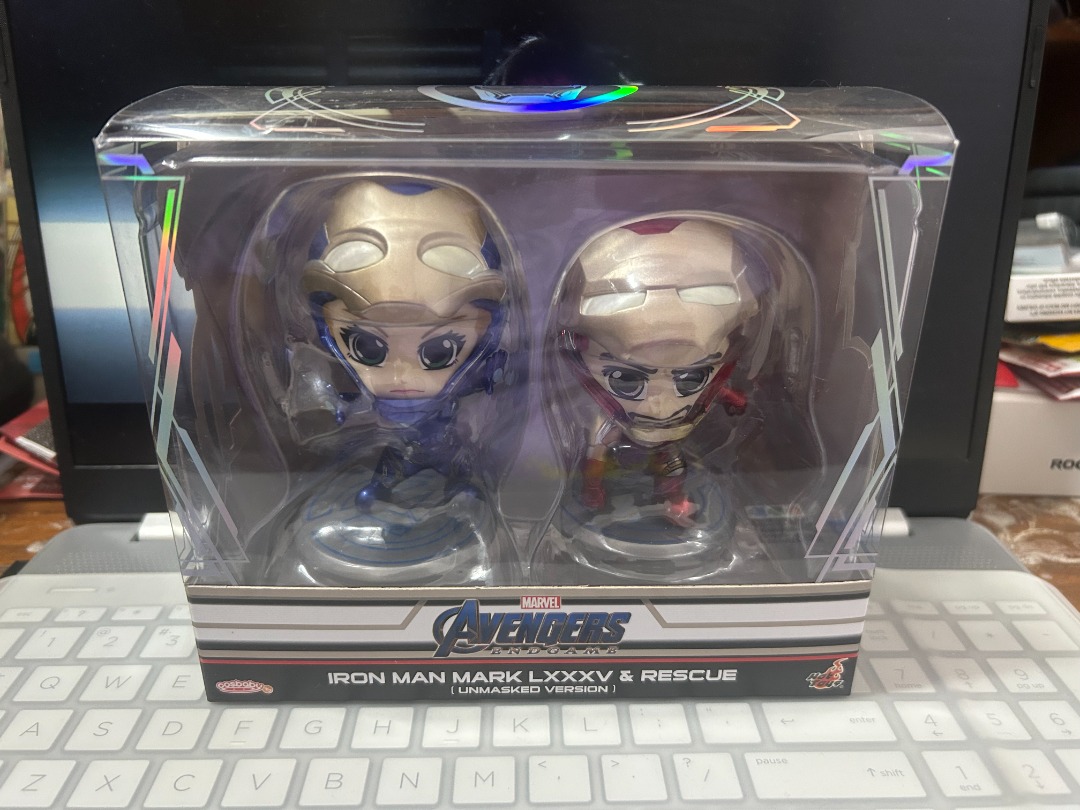 Hot Toys Cosbaby Iron Man Mark Lxxxv And Rescue Unmasked Version Hobbies Toys Toys