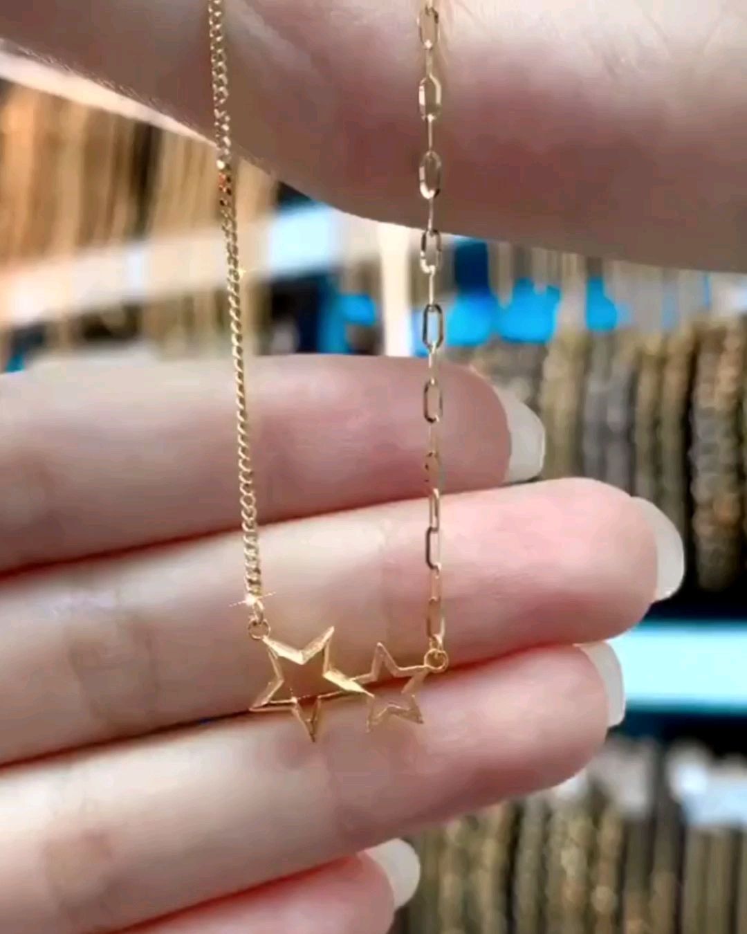 Installment 916 Gold Star Chain Set Women s Fashion Jewelry