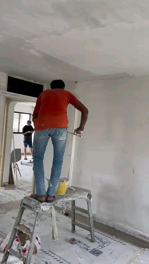 Hdb plastering/ condo plastering/ exterior plastering/ interior plastering/ whole house plastering/ cement screeding/ self leveling/ Commercial plastering partition wall plastering62853070512898113