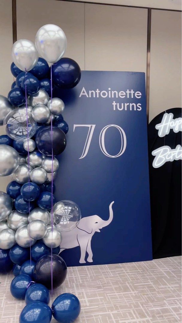 Elegant Balloon Backdrop Birthday Party Balloons | Event Decoration | Custom Backdrops | Party Setups | Baby Shower, Gender Reveal, wedding photo background (Category: Occasions & Party Supplies) located in Singapore. Submitted by balluna_deco (Listing ID 1372610561, Image 2). Description: Perfect for: 70th Birthday Party, Milestone Celebrations (60th / 80th), Hotel Function Rooms, Ballroom Events, Formal Birthday Gatherings, Grandparents’ Celebr