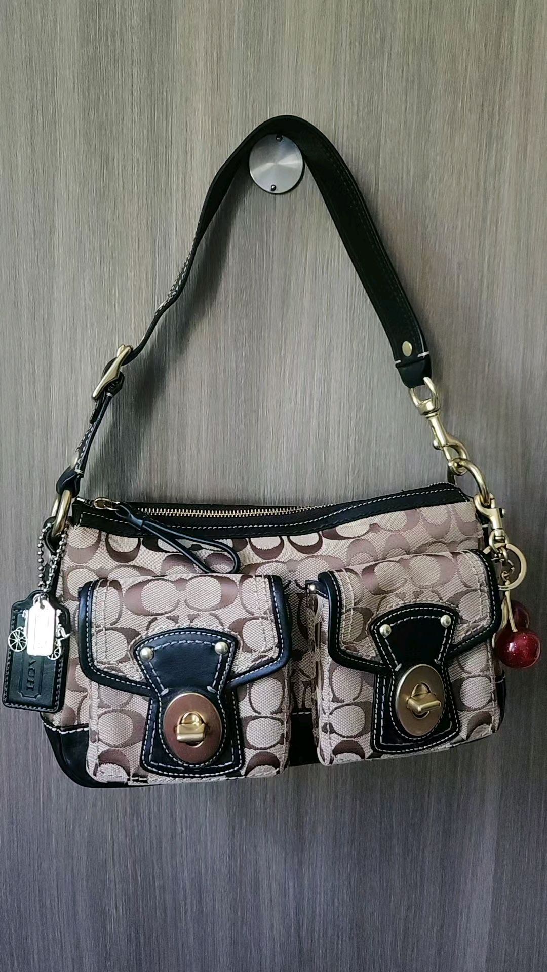Vintage Coach Legacy Turnlock Shoulder Bag, Luxury, Bags