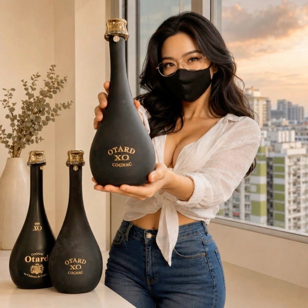 700ml Otard XO Cognac Vintage Black Classic Bottle 1980s 1990s