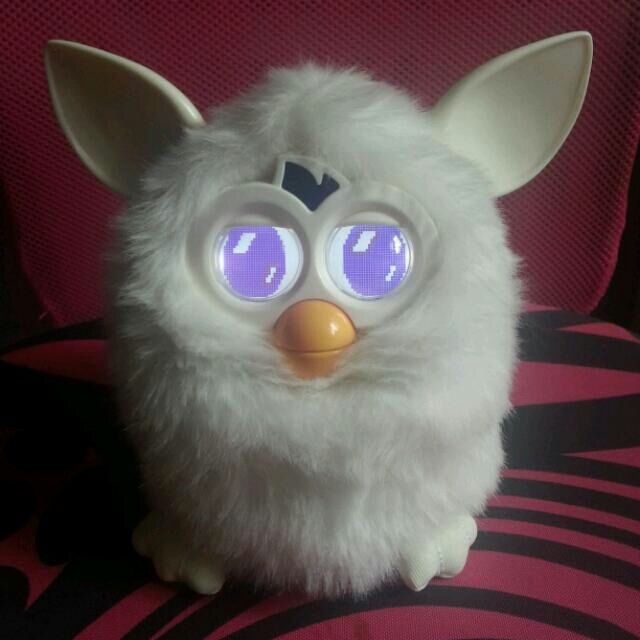 pink and white furby