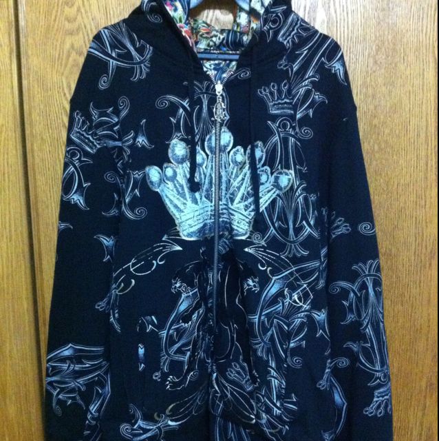 Christian Audigier Reversible Hoodie Men s Fashion Tops Sets