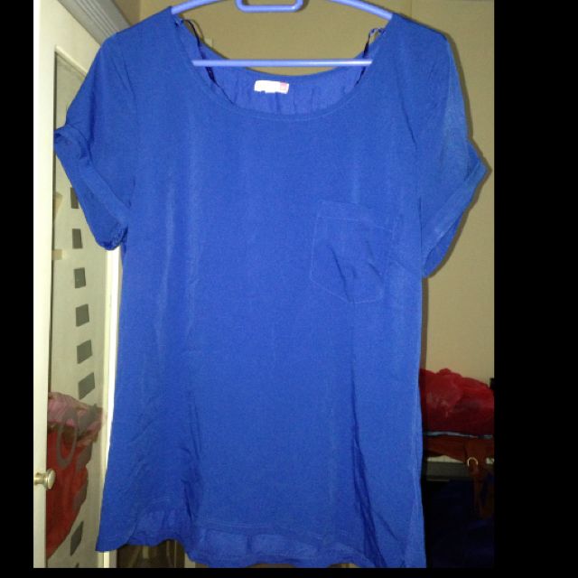 Pending Fox East Village Blue Top Women S Fashion On Carousell