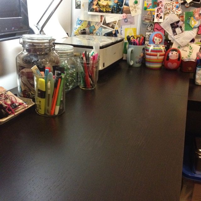 Jonas IKEA desk (with pullout), Furniture & Home Living, Furniture