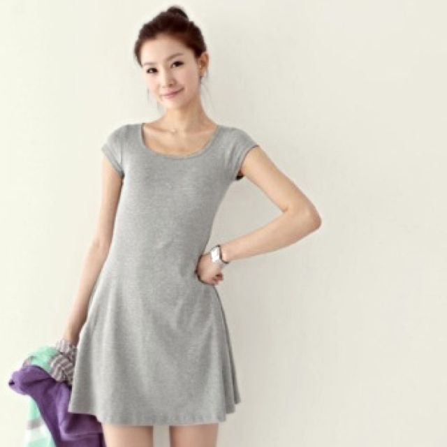 light grey skater dress