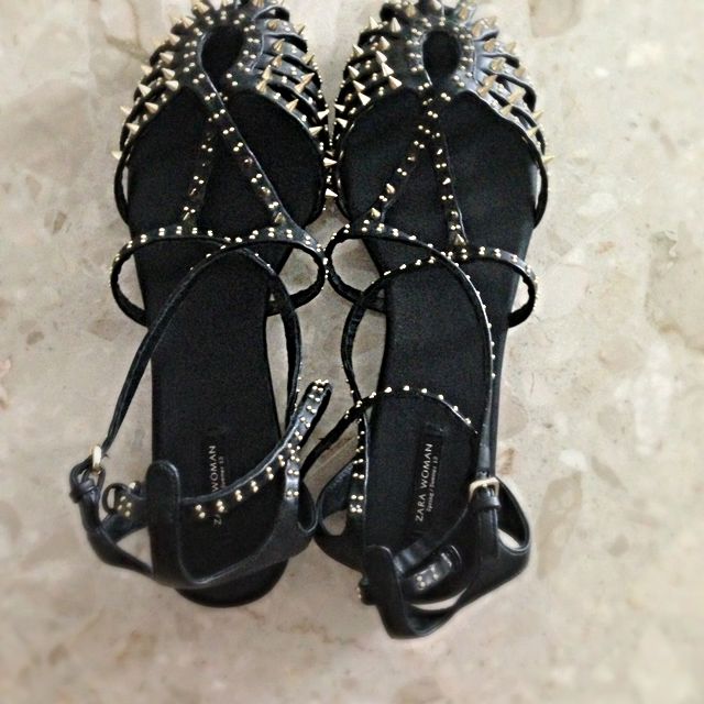 Brand new Zara Spring Summer 2013 studded sandals