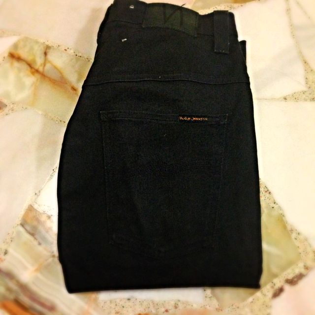 nudie jeans thin finn dry black coated