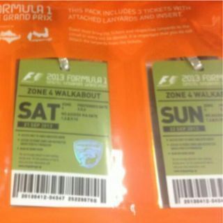 A pair of tickets setting