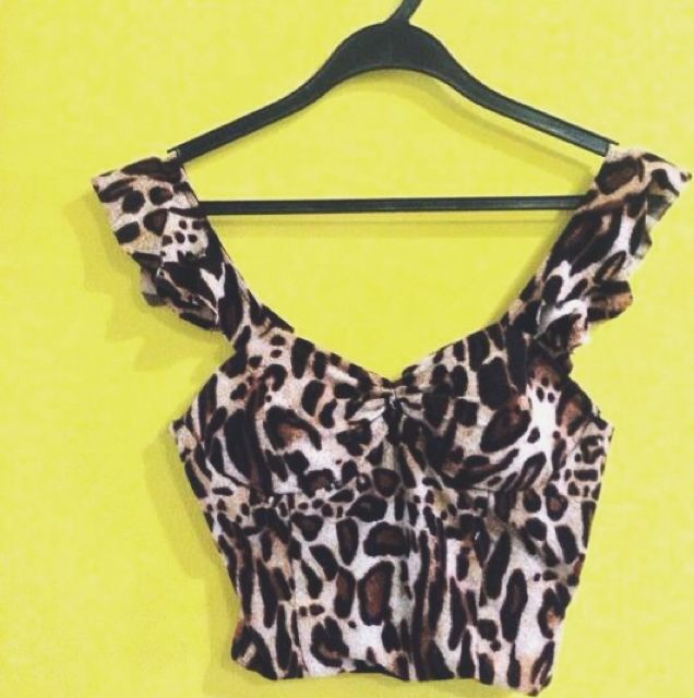 leopard print bralet