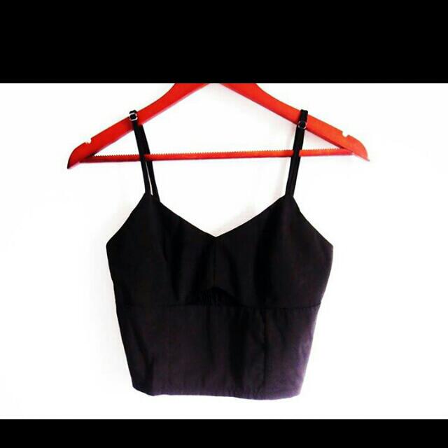 black cut out bralette