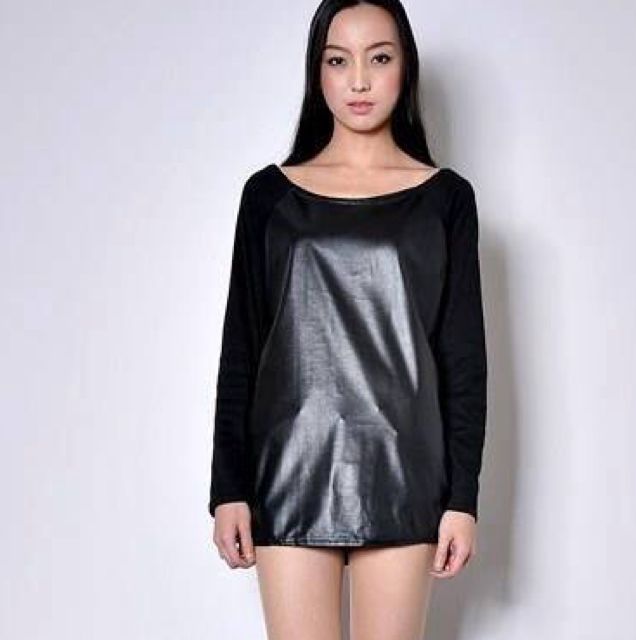 Young Hungry Free Raglan Leather Tunic Women S Fashion On Carousell