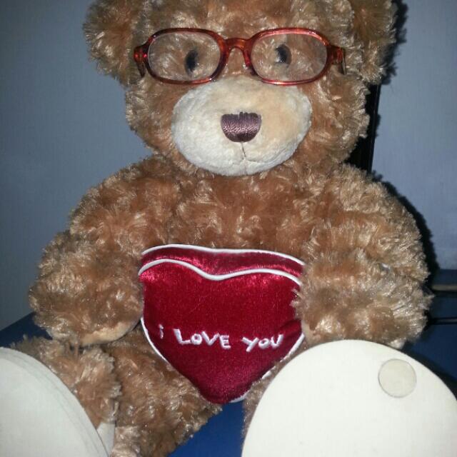 teddy bear with specs