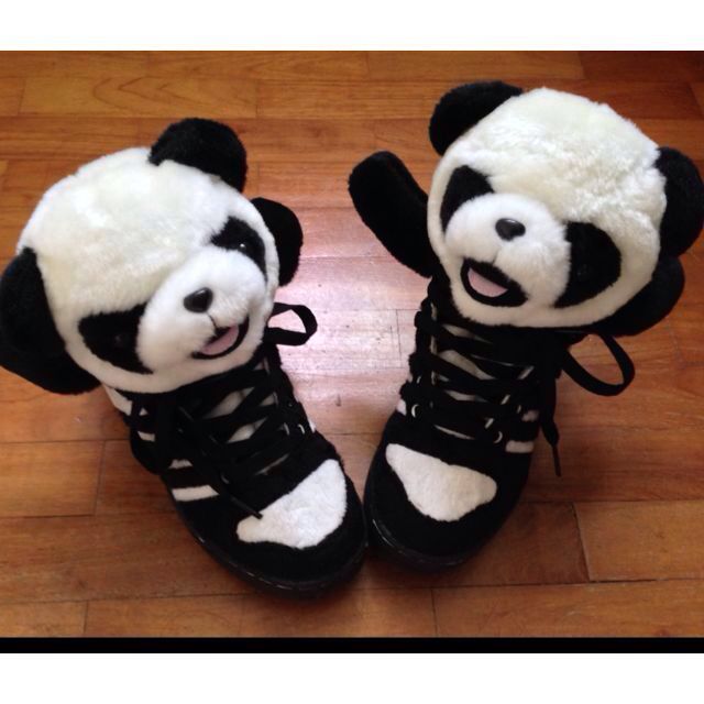 Authentic Adidas Jeremy Scott Panda Shoes Women s Fashion
