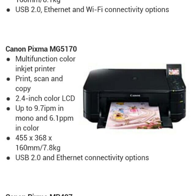 Canon Pixma Mg5170 Printer Everything Else On Carousell