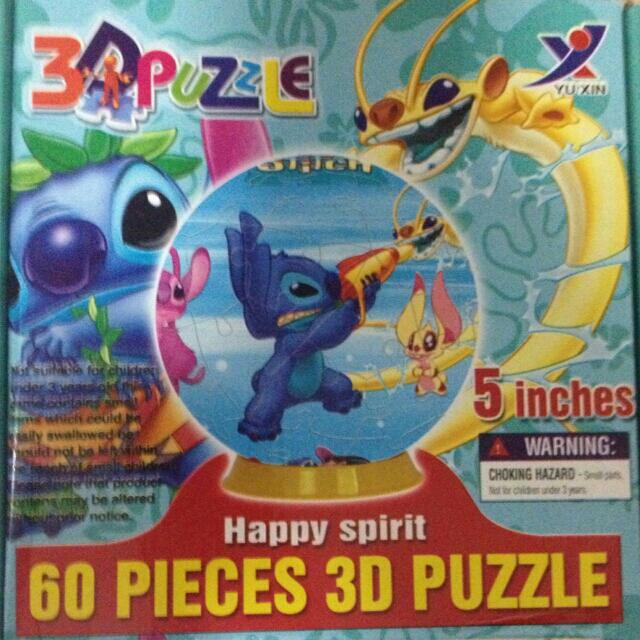 Lilo N Stitch 3D Puzzle Ball, Hobbies & Toys, Toys & Games on Carousell