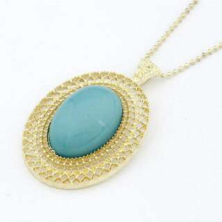 Candilicious Gold Framed Long Necklace Mint