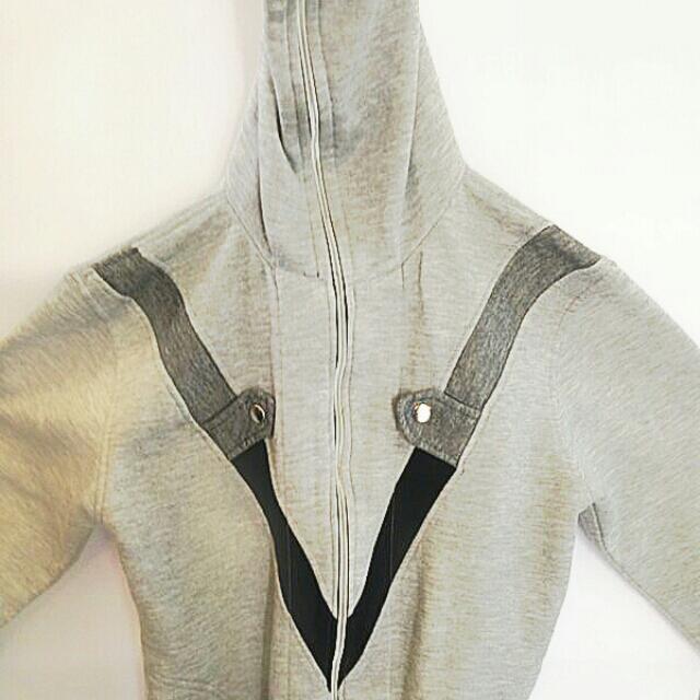 Double zipper 2024 hoodie jacket