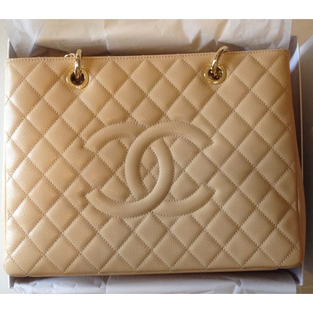 chanel gst beige