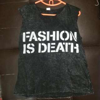 Acid Wash Fashion Is Death Muscle Tank