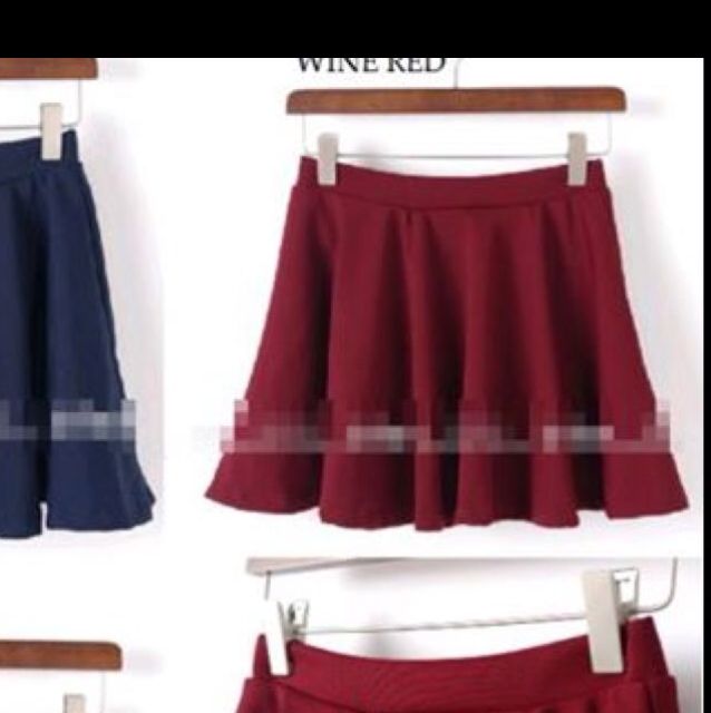 Wine red skater skirt online