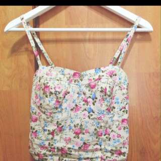 (reserved)vintage floral bralet