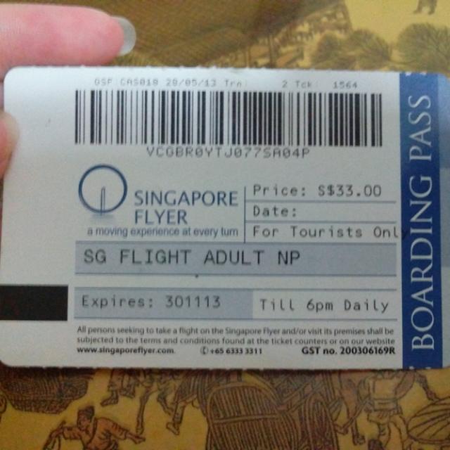 Singapore Flyer Ticket Tickets Vouchers Event Tickets On Carousell
