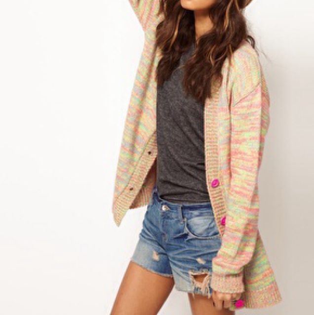 Asos rainbow cardigan top