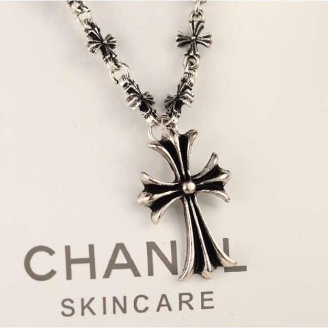 Inspired Chrome Hearts Double Cross Necklace Women S Fashion On Carousell