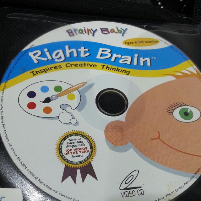 Brainy Baby Right Brain VCD, Babies & Kids, Nursing & Feeding, Weaning