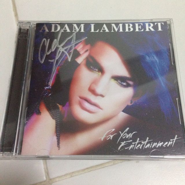 Adam Lambert Autographed Music Album For Your Entertainment Everything Else On Carousell