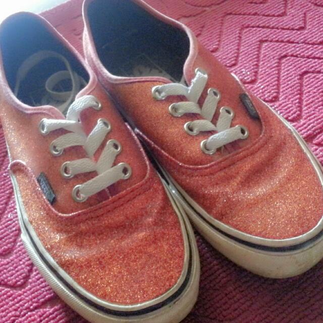 Red glitter clearance vans womens