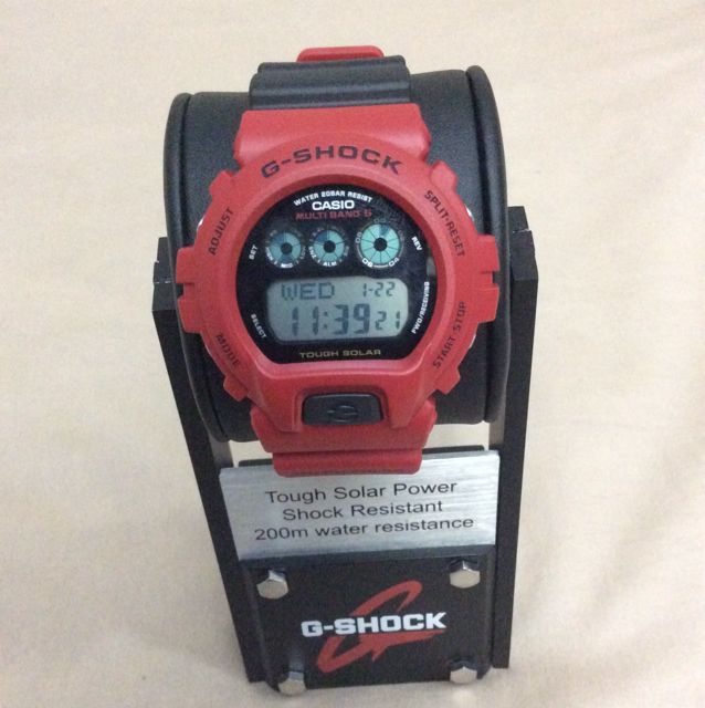 g shock tough solar red
