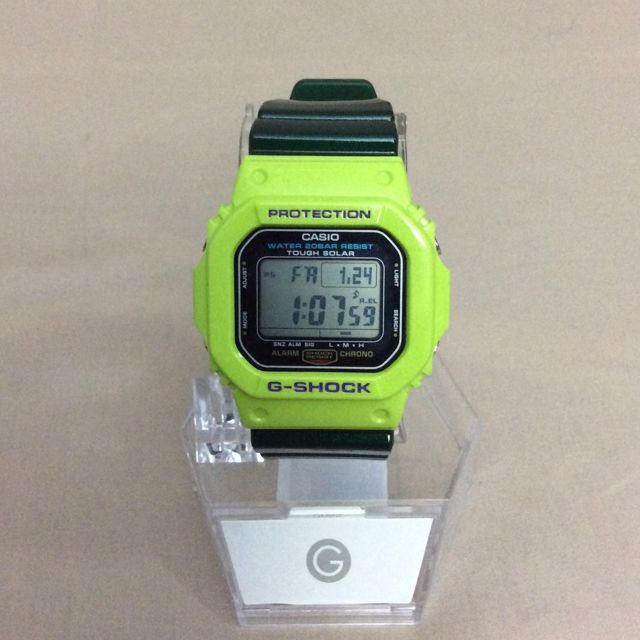 Casio G Shock 5600 Tough Solar Watch Kermit Mod Men S Fashion On