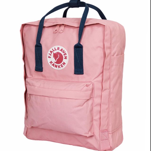 Authentic Fjallraven Kanken Classic in Blush Pink w Royal Blue