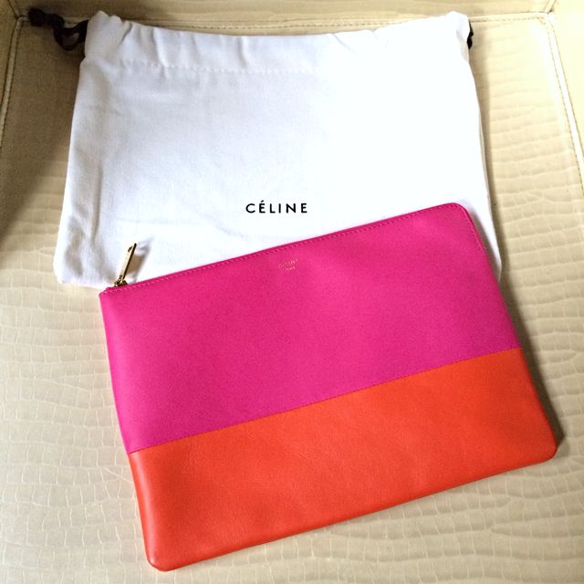 Celine online bicolor clutch