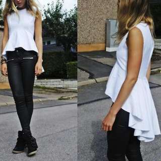 High Low Peplum Top