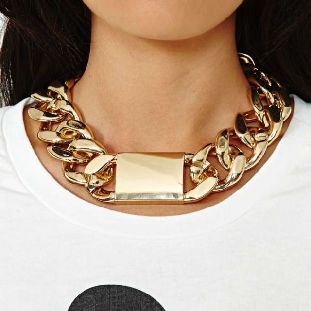 Nasty Gal Chain ID Necklace Women s Fashion Jewelry Organisers