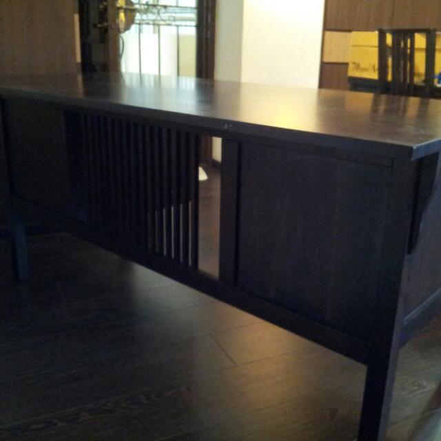 Picket & Rail Solid Wood Study Table, Furniture & Home Living