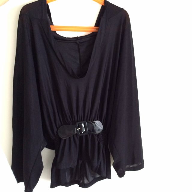 sheer black hoodie